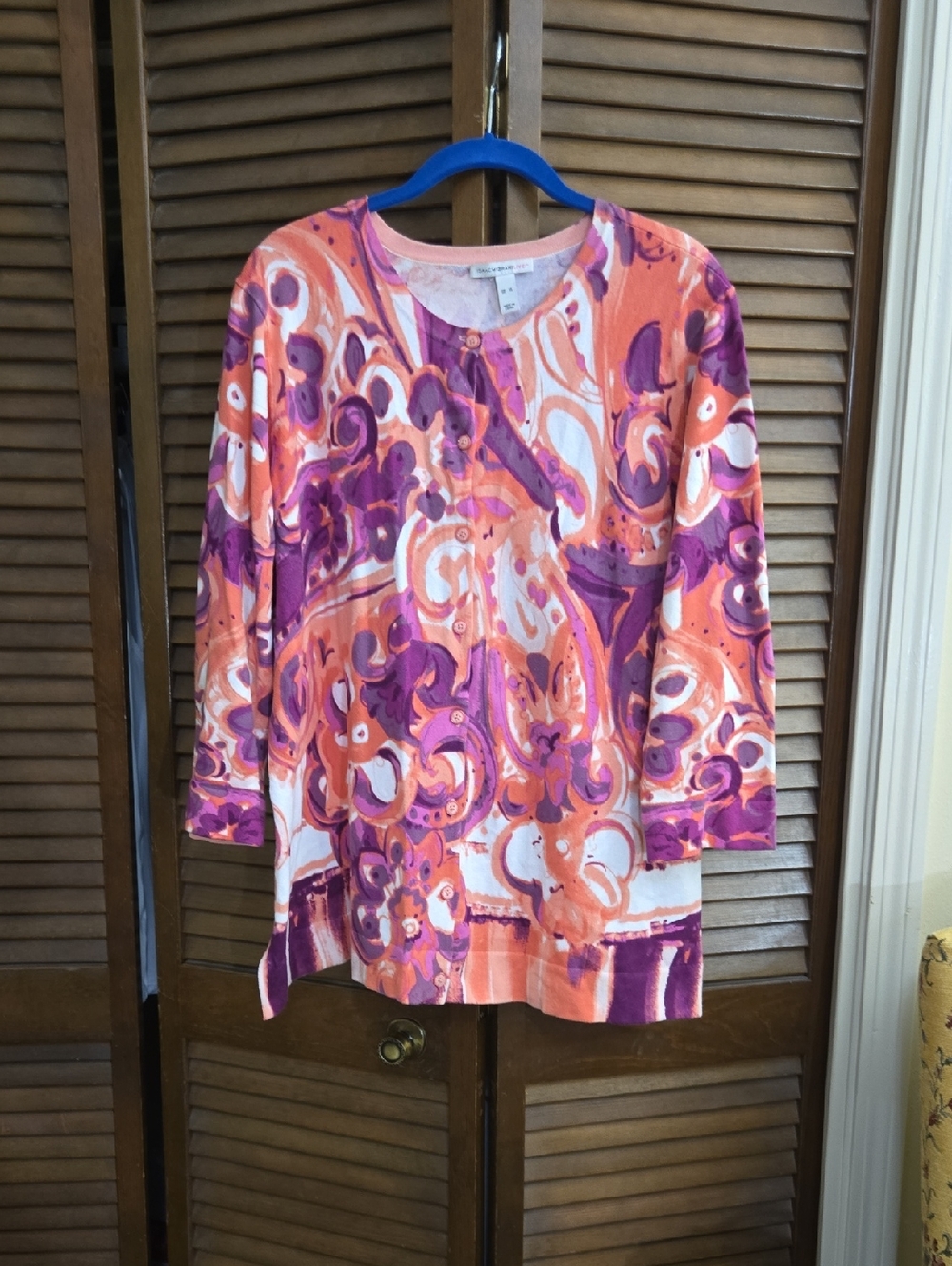 Isaac Mizrahi Live! Pastel Cardigan in Pink and Peach NWOT